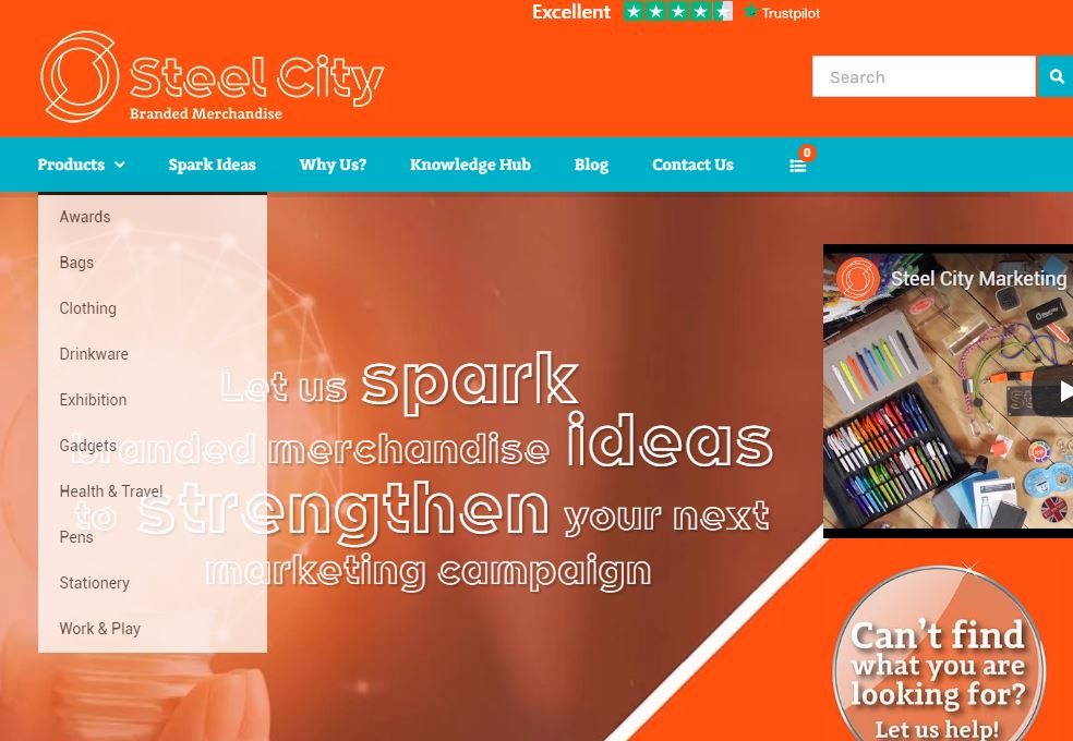 Products Page Tab