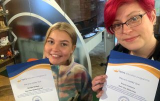 Rowan and Georgia from Steel City Marketing with their BPMA certificates