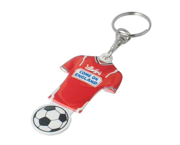 Football T-Shirt Trolley Keyring