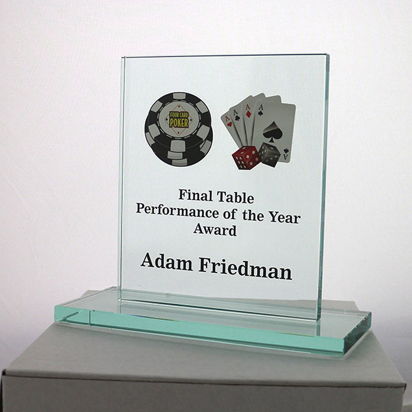 15 x 12.5cm Jade Glass Rectangle Award – Full Colour