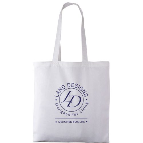 White 8oz Canvas Shopper – Full Colour
