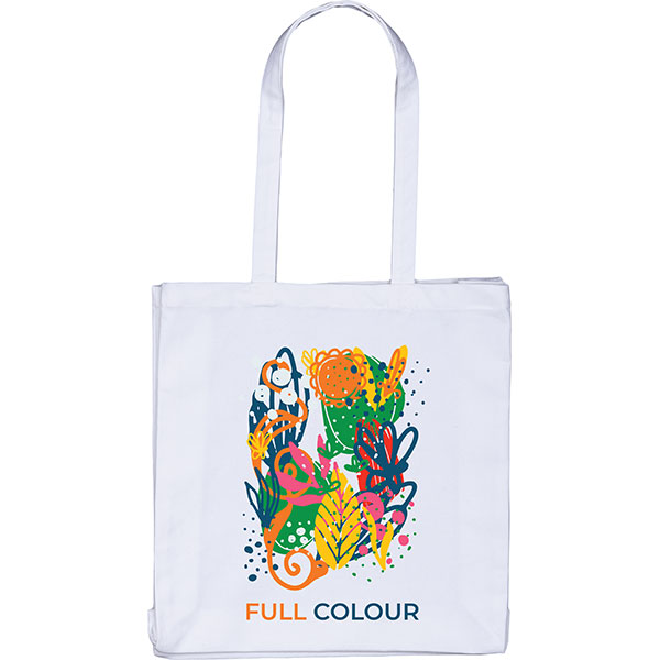 White 8oz Canvas Bag – Full Colour