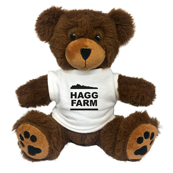 8 Inch George Bear With White T-Shirt – Full Colour