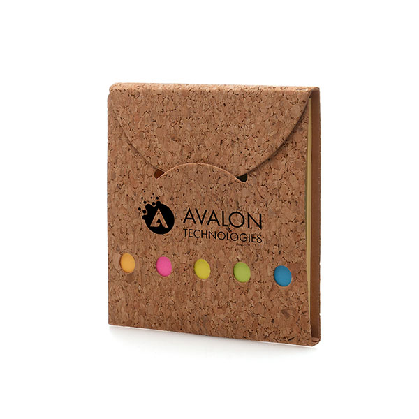 Cork Sticky Notes and Flags Set – Spot Colour
