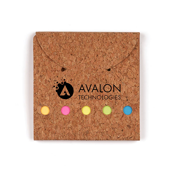 Cork Sticky Notes and Flags Set – Engraved