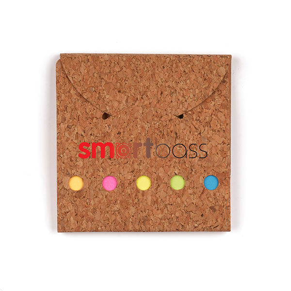 Cork Sticky Notes and Flags Set – Full Colour