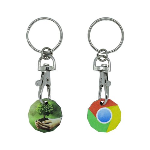 Bamboo Trolley Token Key Ring – Full Colour