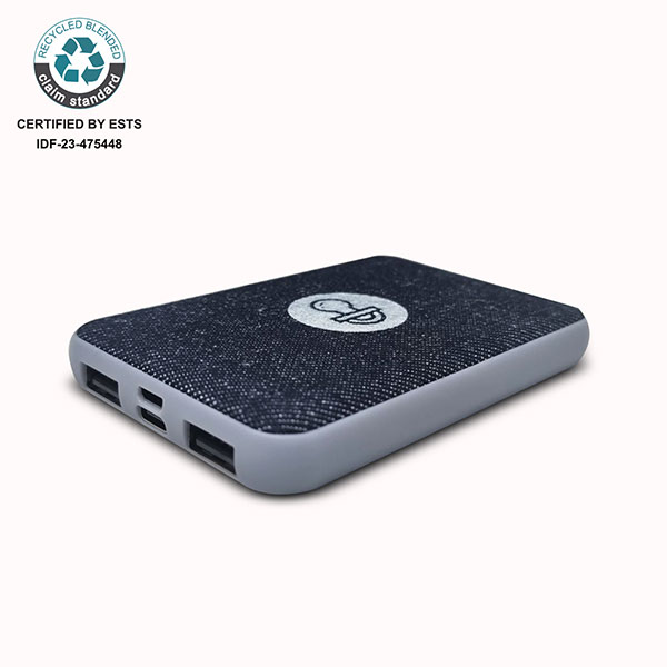 rPET and Cotton 5000mAh Powerbank – Full Colour
