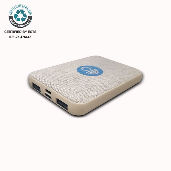 rPET and Hemp 5000mAh Powerbank – Full Colour