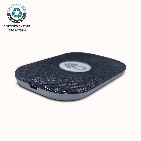 15W Wireless rPET and Cotton Charger – Spot Colour
