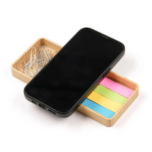 Bamboo Desk Organiser and Charger – 1 Colour