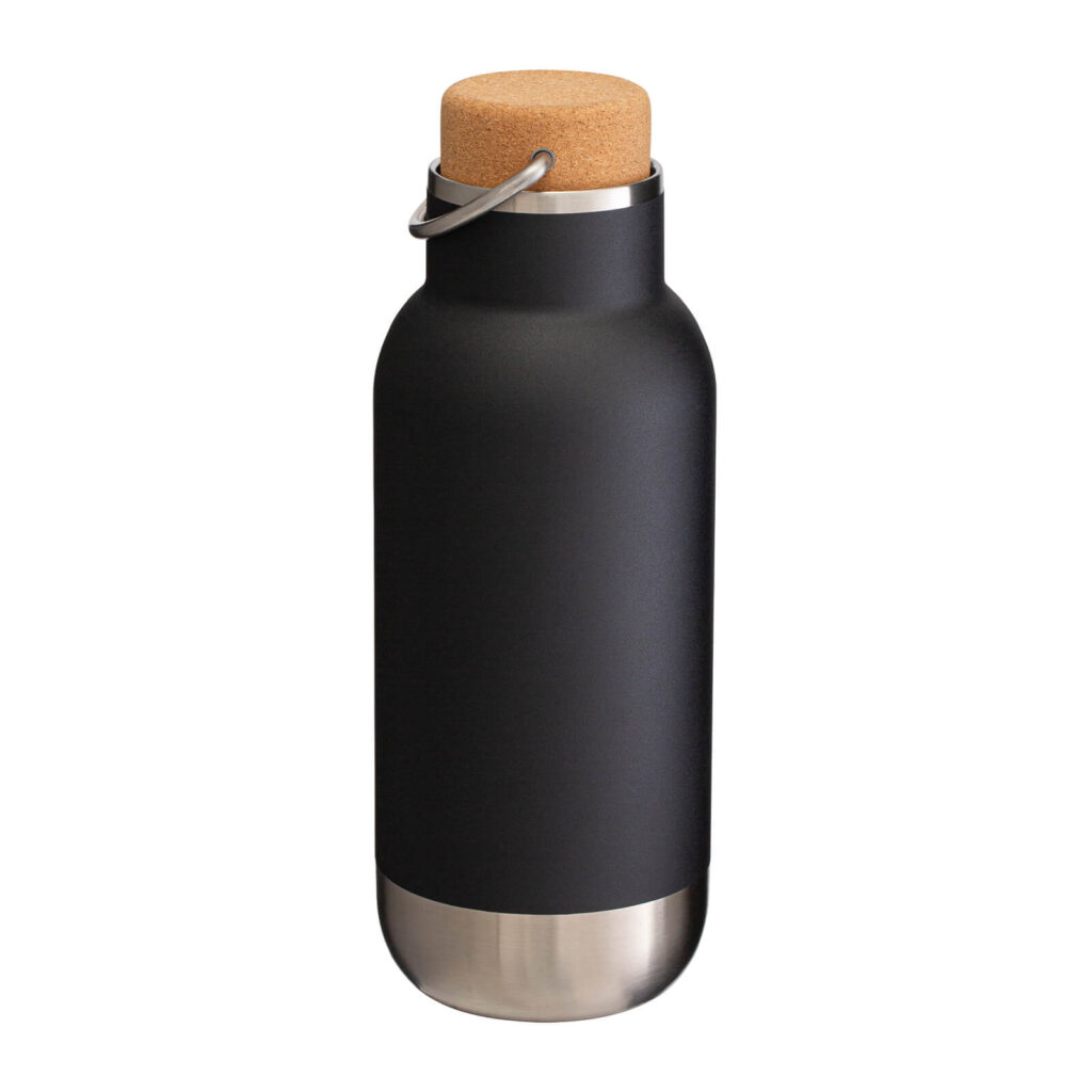 Recycled Stainless Steel 500ml Bottle With Cork Lid