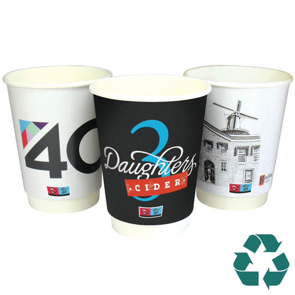 12oz/340ml Double Walled Recyclable Paper Cup