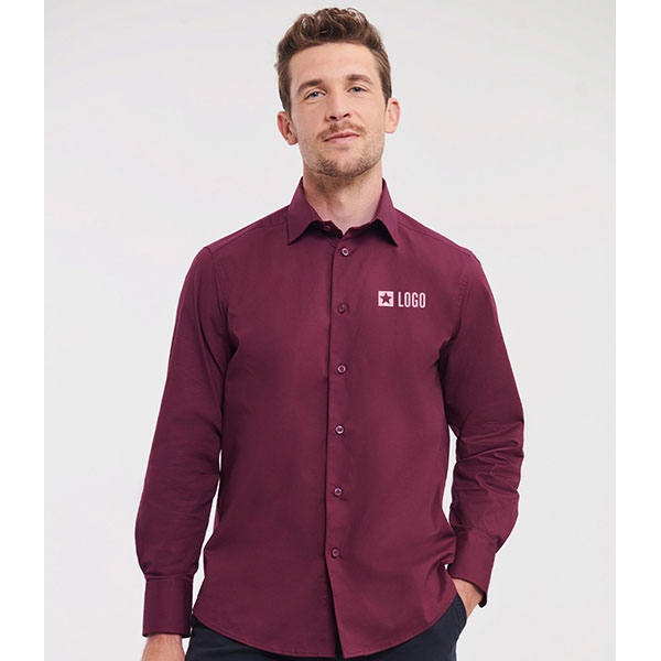 Russell Collection Long Sleeve Easy Care Fitted Shirt