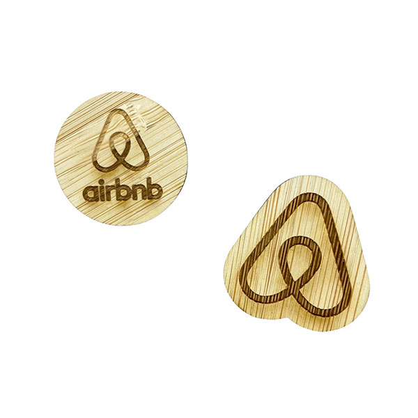 30mm Bamboo Badge - Engraved