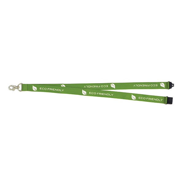 20mm Recycled Flat Polyester Lanyard