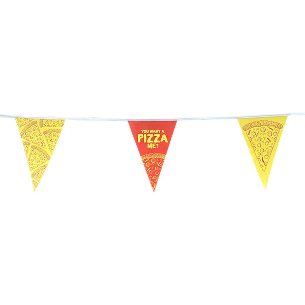 Bunting - White Triangular Pennants