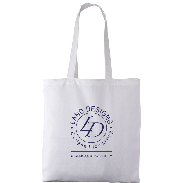 White 8oz Canvas Shopper - Full Colour