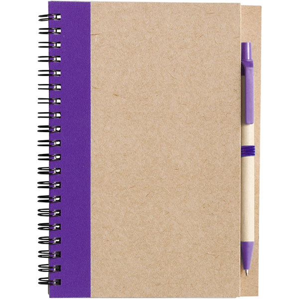 Eco Wirobound Notebook with Ballpen - Full Colour