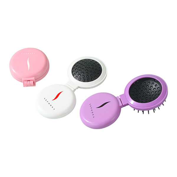 Round Collapsible Hairbrush - Full Colour