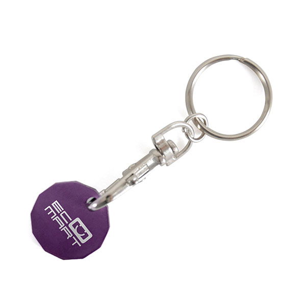 Aluminium Trolley Token Key Ring