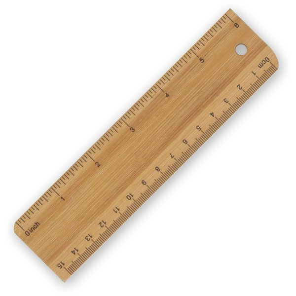 Bamboo Ruler 30cm - 1 Colour
