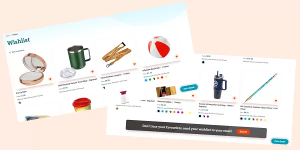 Saving products to wishlist on Steel City website