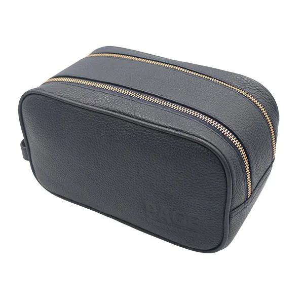 Pebbled Leather Wash Bag