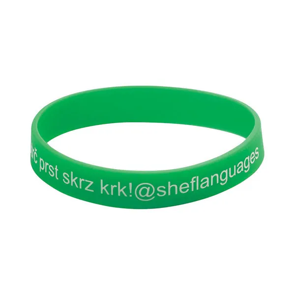 Silicone Screen Printed Wristband