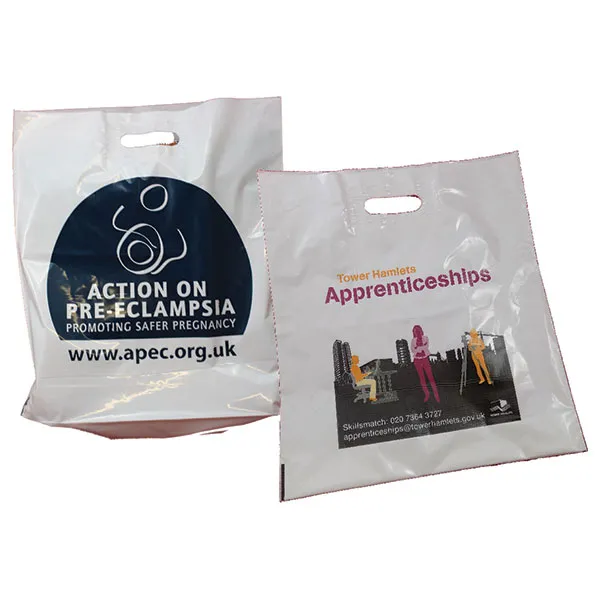 Patch Handle White Carrier Bag
