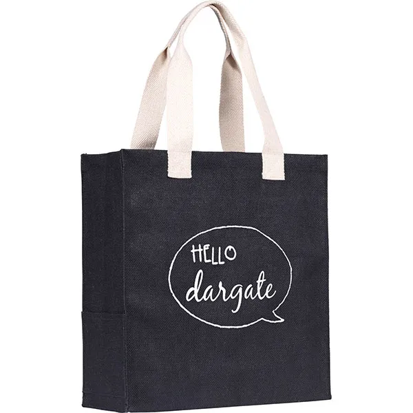 Dargate Coloured Jute Tote Bag - Spot Colour
