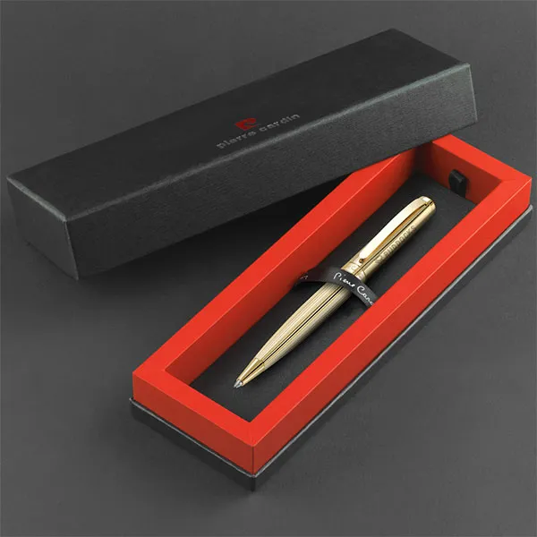 Pierre Cardin Lustrous Gold Ballpen With Box